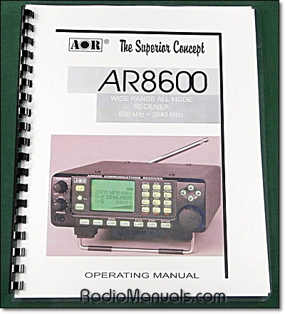 AOR AR8600 MK2 Operating Manual - Click Image to Close